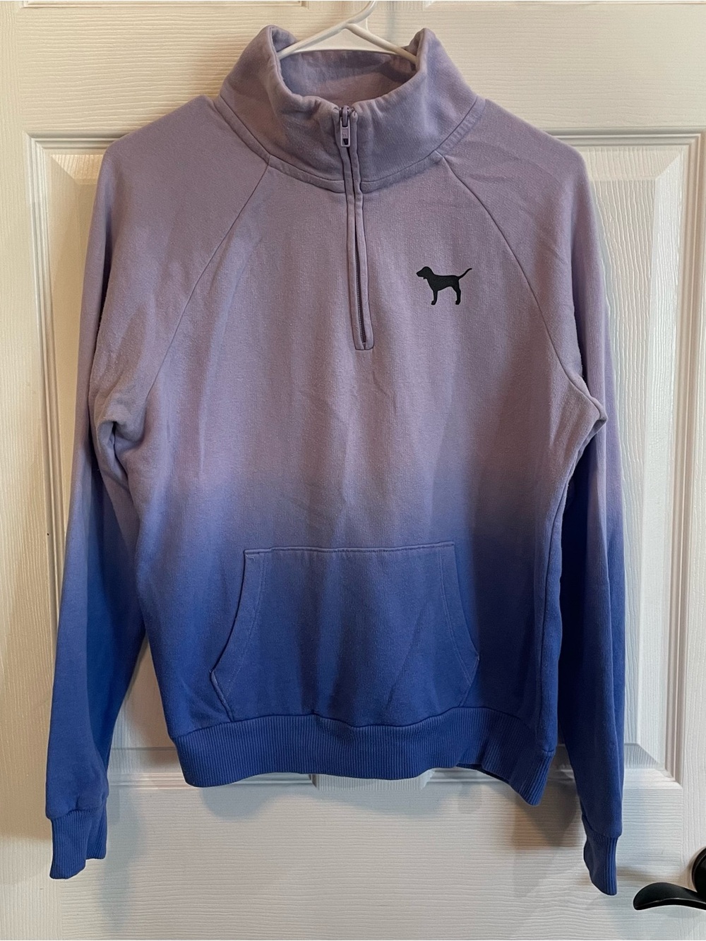PINK Victoria’s Secret Perfect Quarter Zip Sweatshirt Small Purple Blue Ombre